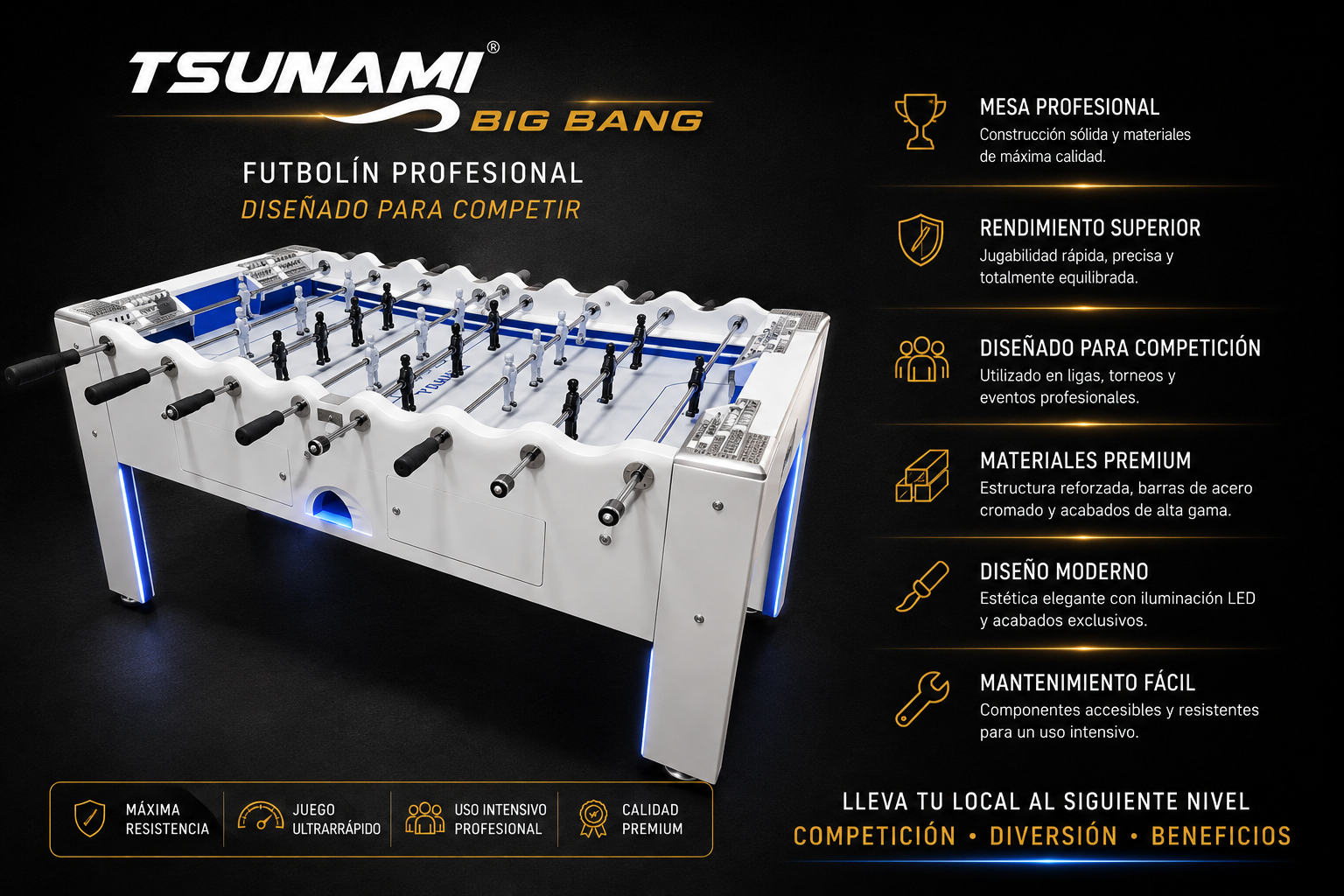 Futbolín Tsunami Big Bang